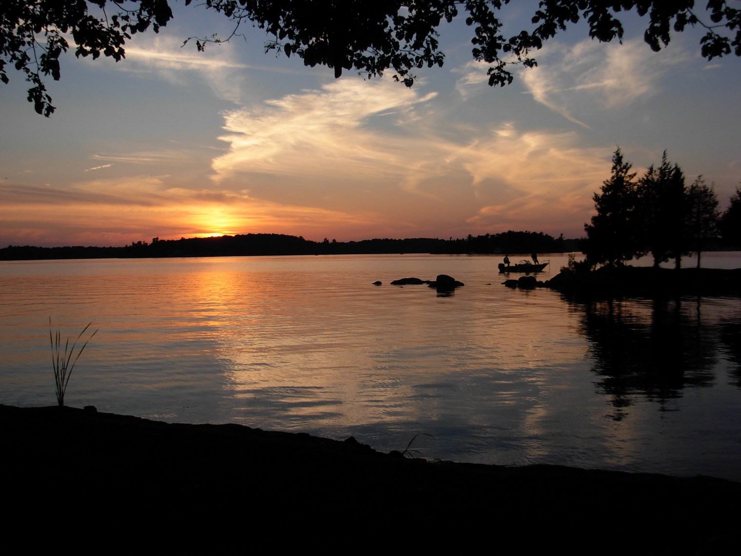 Summer sunset at the lake